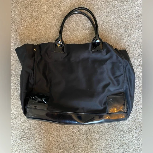 TORY BURCH Ella nylon tote with patent leather - Picture 3 of 11